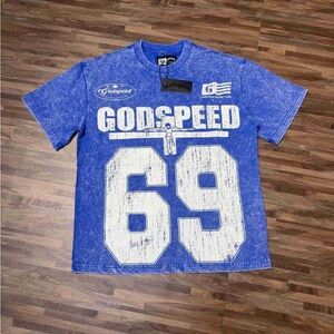 Godspeed Blue Graphic Tee - Short Sleeve